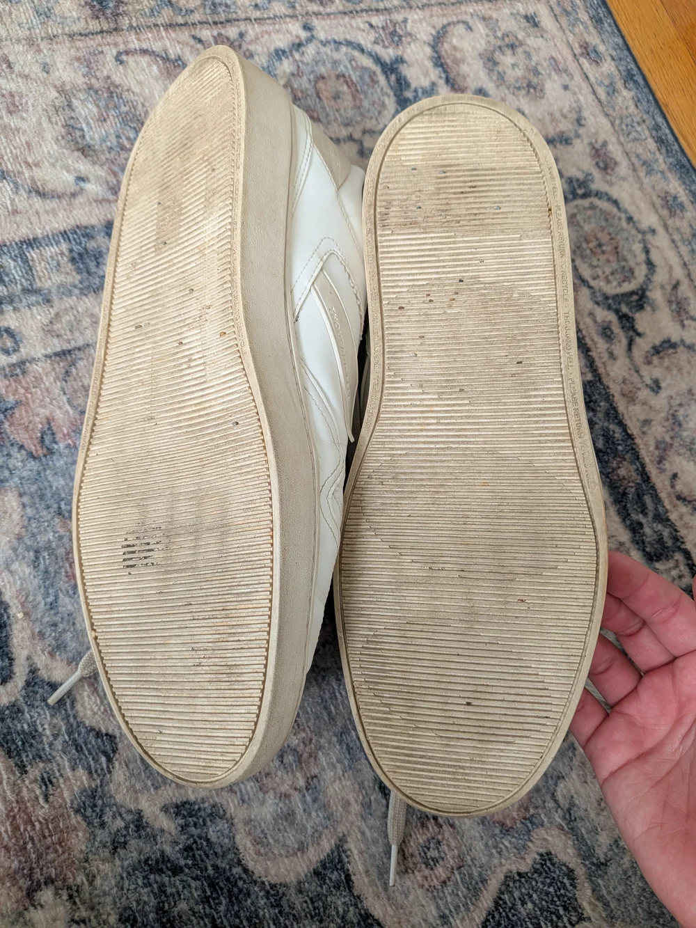 Men's White Leather Casual Sneakers with Neutral Accents